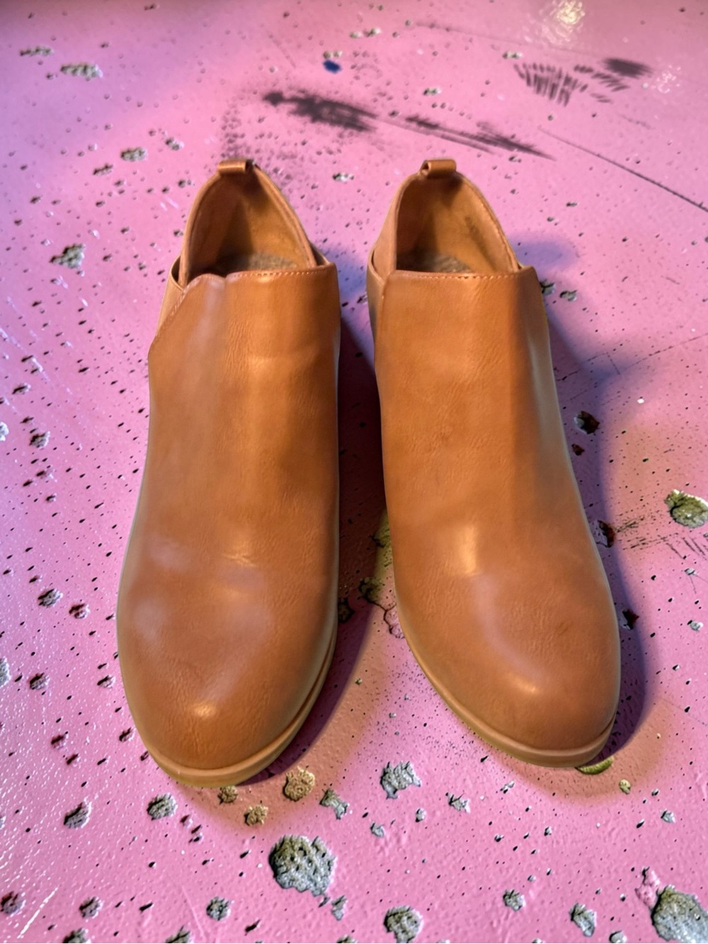 Dr. Scholl's Tan Slip-On Ankle Booties